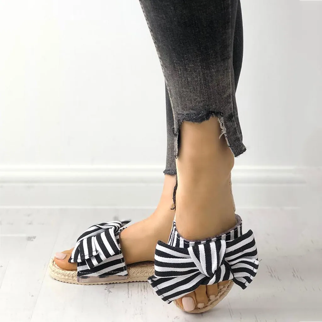 Женские тапочки со шнурками Повседневная обувь Домашние шлепанцы с ремешками и