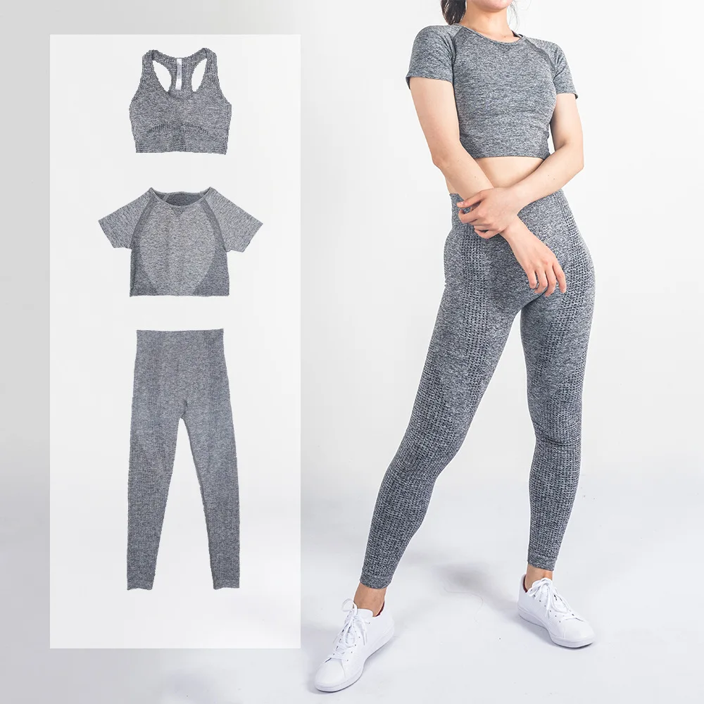 Женский бесшовный комплект для йоги Vital с длинным рукавом фитнеса дома и улицы