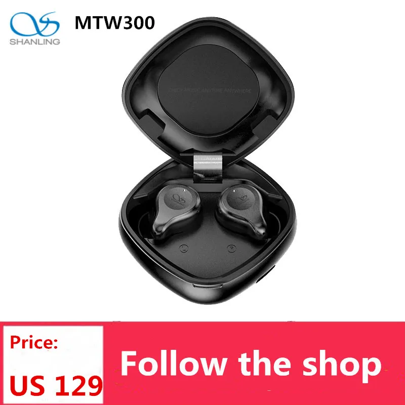 

Shanling MTW300 TWS True Wireless Stereo Earphone Sports Earbuds Bluetooth 5.2 volume controls aptX / AAC / SBC IPX7 35Hours