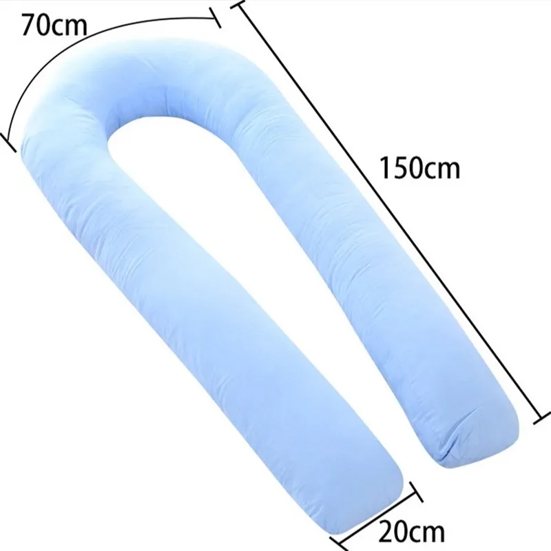 

70*150CM U Shape Pregnant Pillow Pregnancy Side Sleeping Pillow Pregnant Bedding Abdominal Protection Pillow Maternity Support