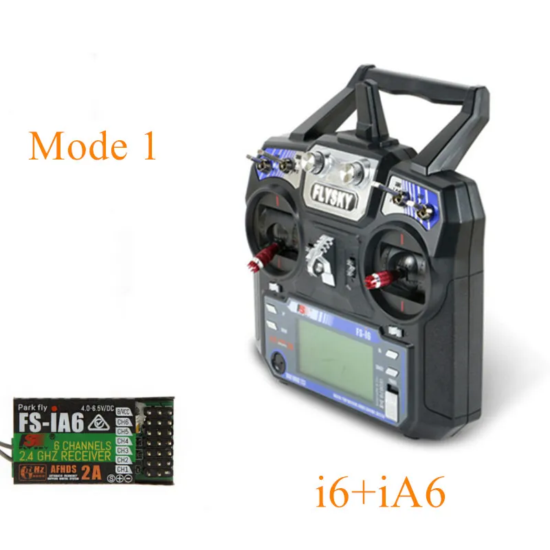 Mode 1 i6 With iA6 FLYSKY FS-i6 i6 2,4G 6CH передатчик AFHDS с iA6B X6B A8S R6B iA10B приемник Радиоконтроллер для RC FPV Дрон самолет - Цвет: Mode 1 i6 With iA6