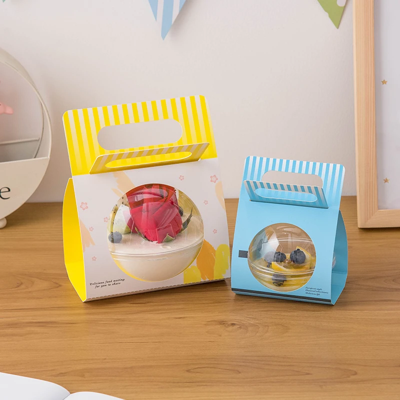 50 шт. круглая прозрачная кружка для торта с крышкой|Одноразовые чашки| |