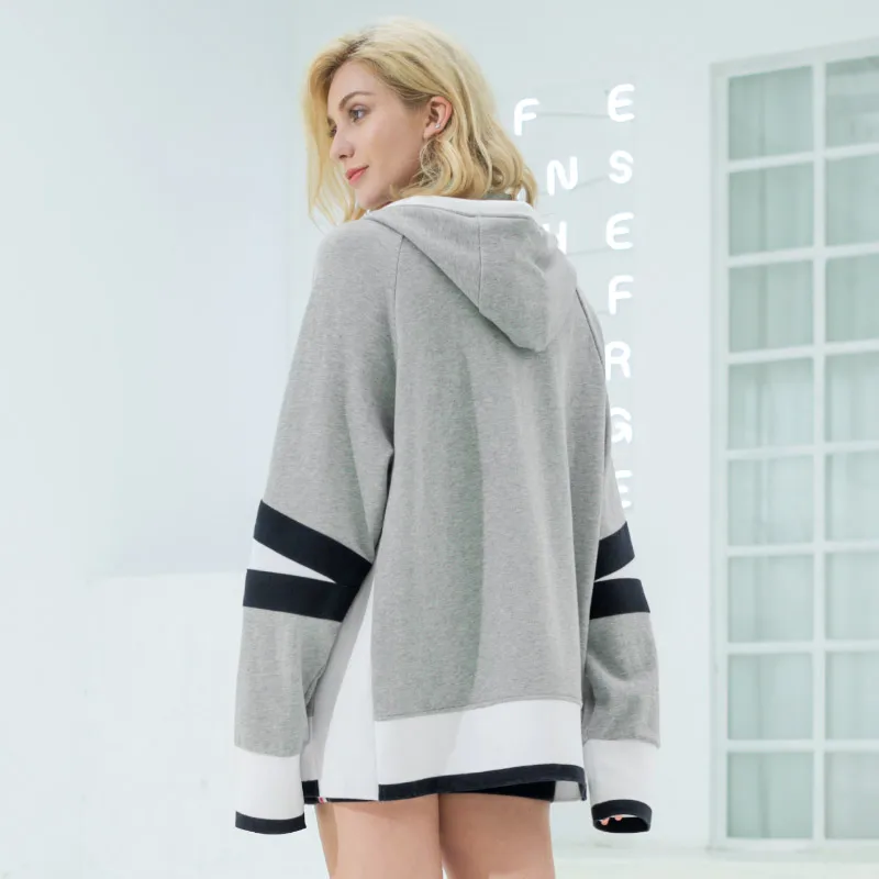 

Fashion TB 2021 Brand Hip Hop Hooded Clothing Cotton Jacket Women Sweatshirts Hoodies Patchwork Casual Sportswear Coat