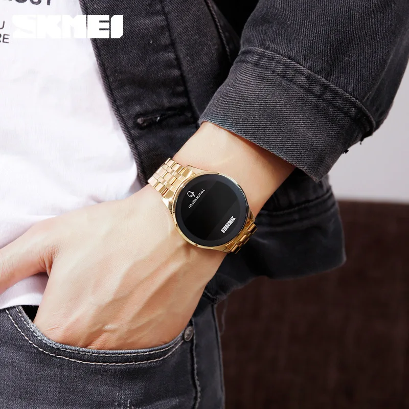 

Skmei Fashion & Casual Water Resistant Touch Screen Smart Men's Watch Stainless Steel Band