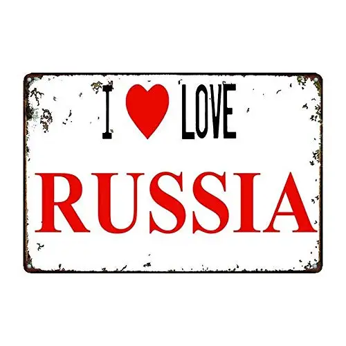

Металлический жестяной знак i Love Россия Декор Бар Паб домашний винтажный Ретро плакат для кафе Искусство ретро стена домашний бар паб винта...