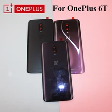 NEW Back Cover Oneplus 6T 3D Glass Door One Plus 6t Real Housing Case 1+ 6 T Mobile Phone Replace Parts + Camera Lens & Stickers