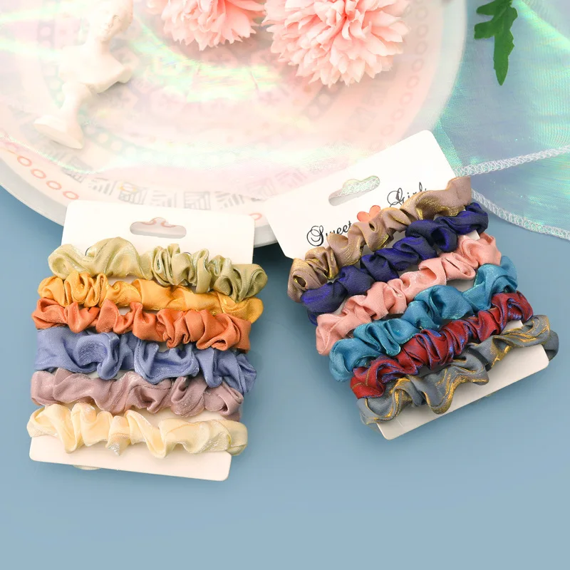 Модные эластичные повязки для волос 4 6 шт./лот карамельных цветов модные женщин