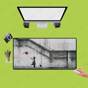 Большой коврик для мыши XGZ с ручной росписью, нескользящий игровой коврик для мыши, водонепроницаемый и устойчивый к пятнам коврик для мыши, размер XXL