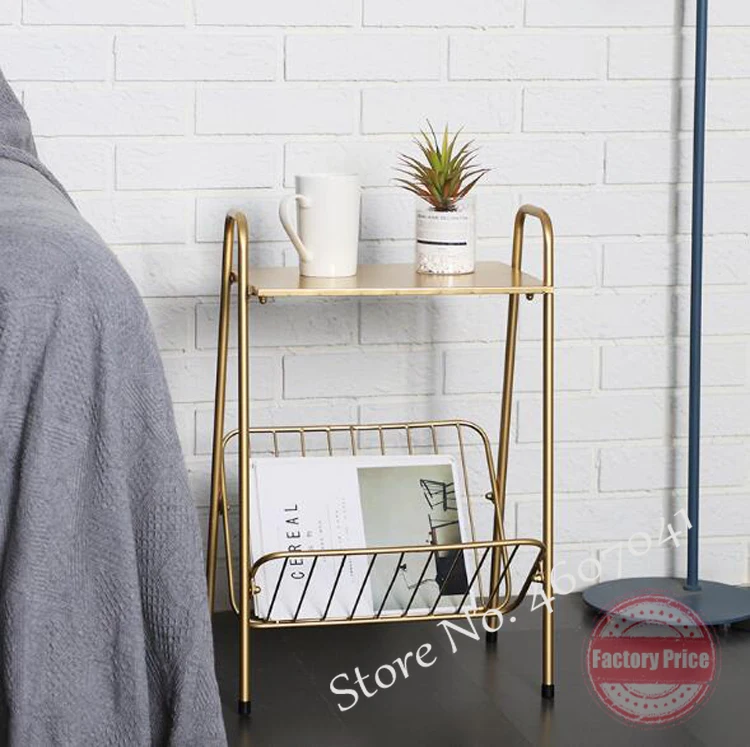 Северный Золотой Железный журнальный столик для гостиной диван боковой стол