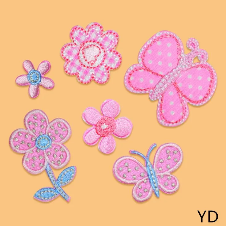 Новое поступление 10 шт. цветы вышитые патчи железные на пришить Мотив Аппликация