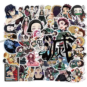 103050pcs kimetsu no yaiba stickers for cans car stickers kids fridge japan anime sticker pack set childrens phone skateboard free global shipping