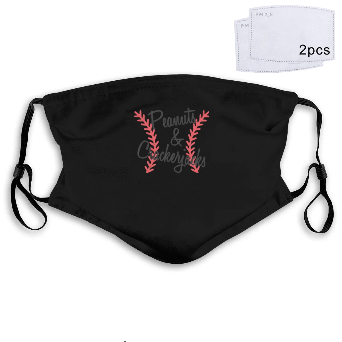 

Peanuts And Crackerjacks Candy Baseball Food Sports Summer Mask PM2.5