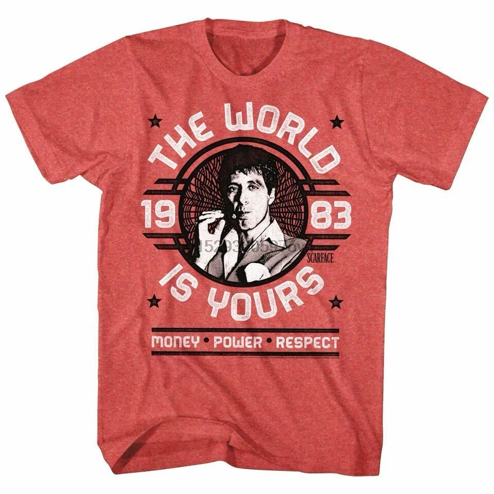 

Scarface World Is Yours Mens T Shirt Tony Montana Quote By Al Pacino Tee