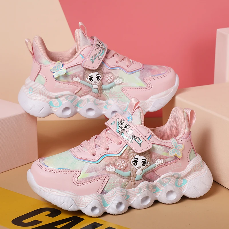 

Children Leather Casual Shoes Girl Sneakers Kids Sport Footwear Kids Shoes for Girl Light Shoes Cute Pink Flat Princess Shoes