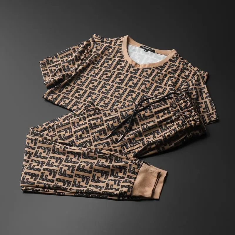 

European station fashion brand letter printing short sleeve pants suit 2021 men's summer sports fashion two piece suit for men