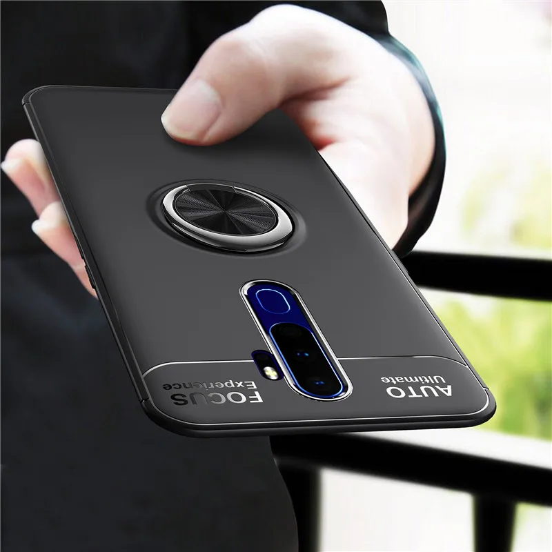 Роскошный бронированный противоударный чехол для OPPO A9 2020 магнитный
