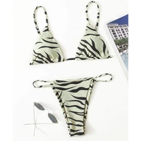 sexy zebra bikini 2021 woman swimsuit female swimwear womens mini thong bikinis set summer beachwear swimming for bathing suit