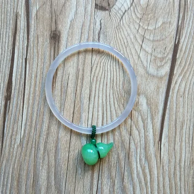 56mm Натуральный агат тонкий браслет ремень с тыквой лотоса небольшой кулон женщина - Цвет камня: 56mm