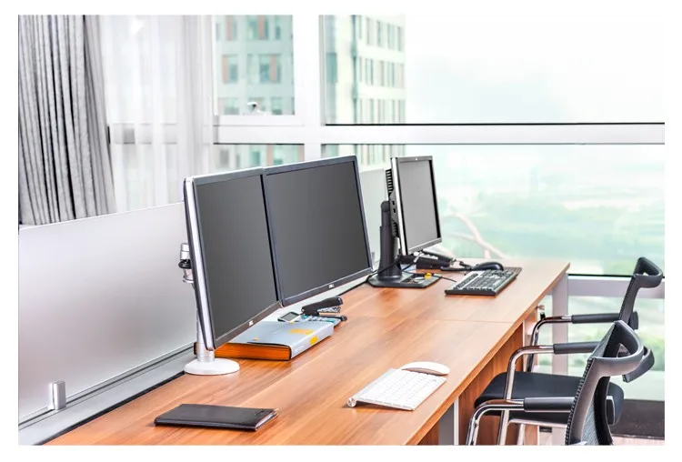 Двойной кронштейн для монитора из алюминиевого сплава с креплением на руку и