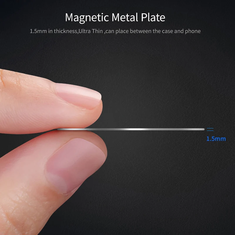 Plating Aluminum Alloy Sticker on Magnetic Car Holder for Huawei Y9 2019 Metal Sheet Mount Magnet Honor 9 10 Lite | Мобильные