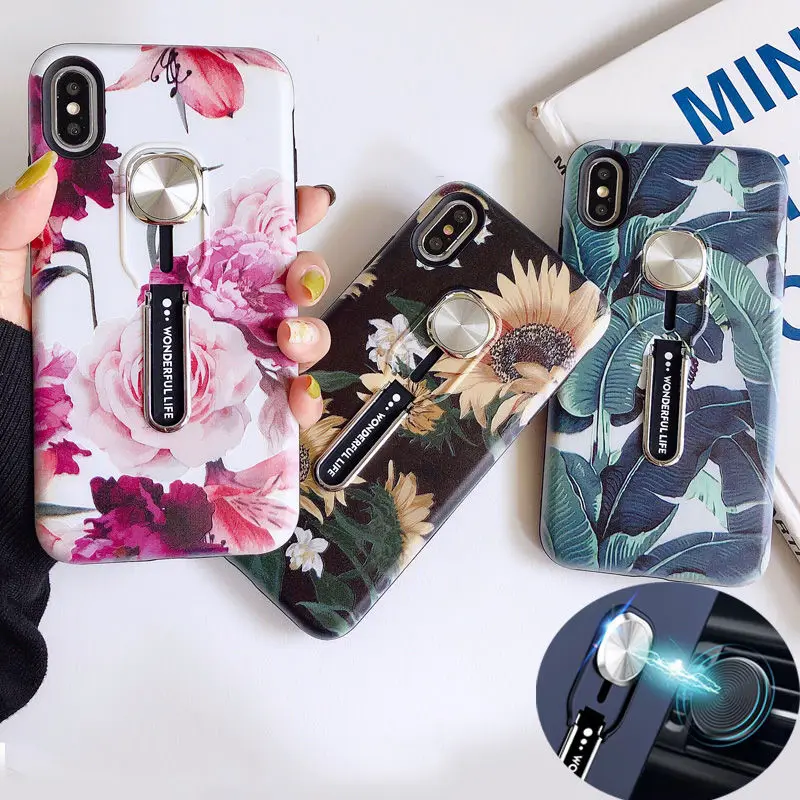 Чехол для iPhone 11 Pro Max XR XS 6 6S 7 8 Plus X Hide Loop Ring Holder с подставкой | Мобильные телефоны и