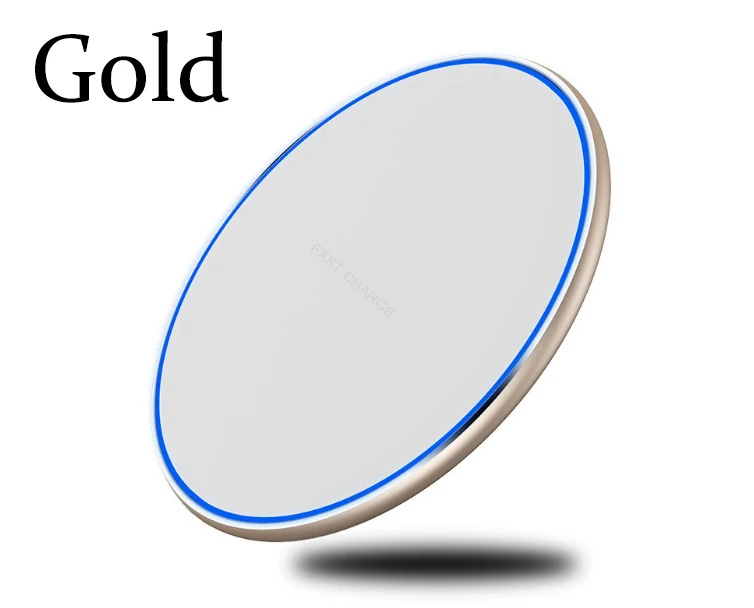 Gold 15 Вт Qi Беспроводное зарядное устройство для iPhone X Xs MAX XR 8 plus Быстрая зарядка для samsung S8 S9 Plus Note 9 8 USB зарядное устройство для телефона - Цвет: Gold