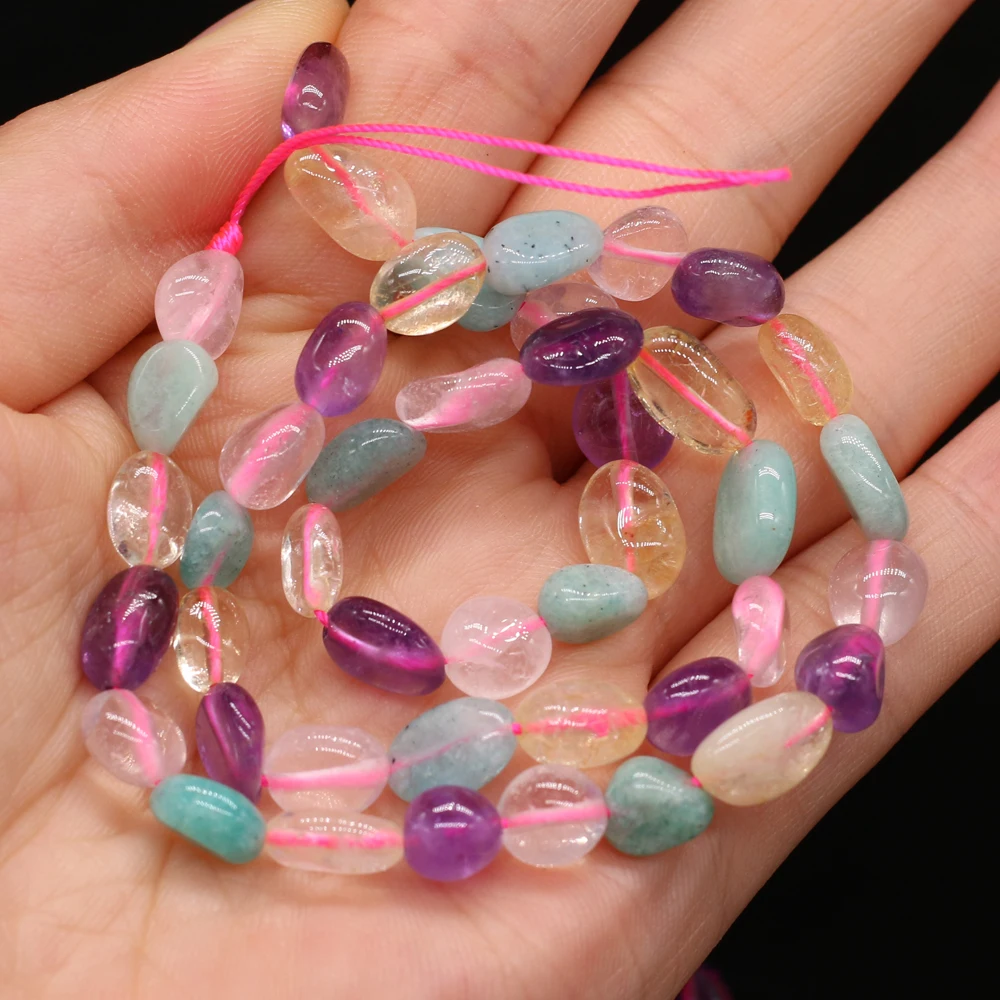 

Rainbow Quartz Natural Stone Irregular Crystal Loose Beads for DIY Jewelry Making Necklace Bracelet Earrings Accessory 6-8mm