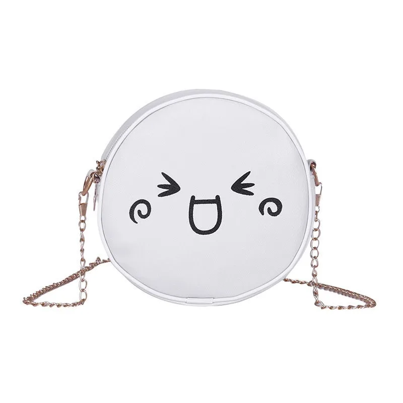

Маленькие круглые сумочки на плечо для женщин, модные Универсальные миниатюрные корейские студенческие индивидуальные милые многофункцио...