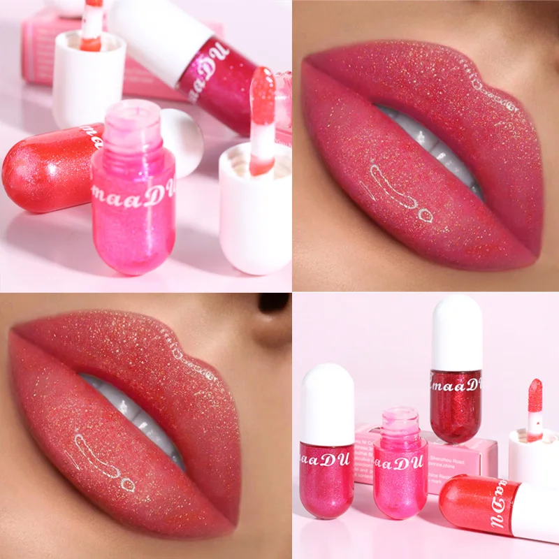 

Глянцевый блеск для губ Crystal Jelly, капсульное масло для губ, блестящее прозрачное масло для губ, увлажняющее женское блеск-бальзам для губ, Кос...