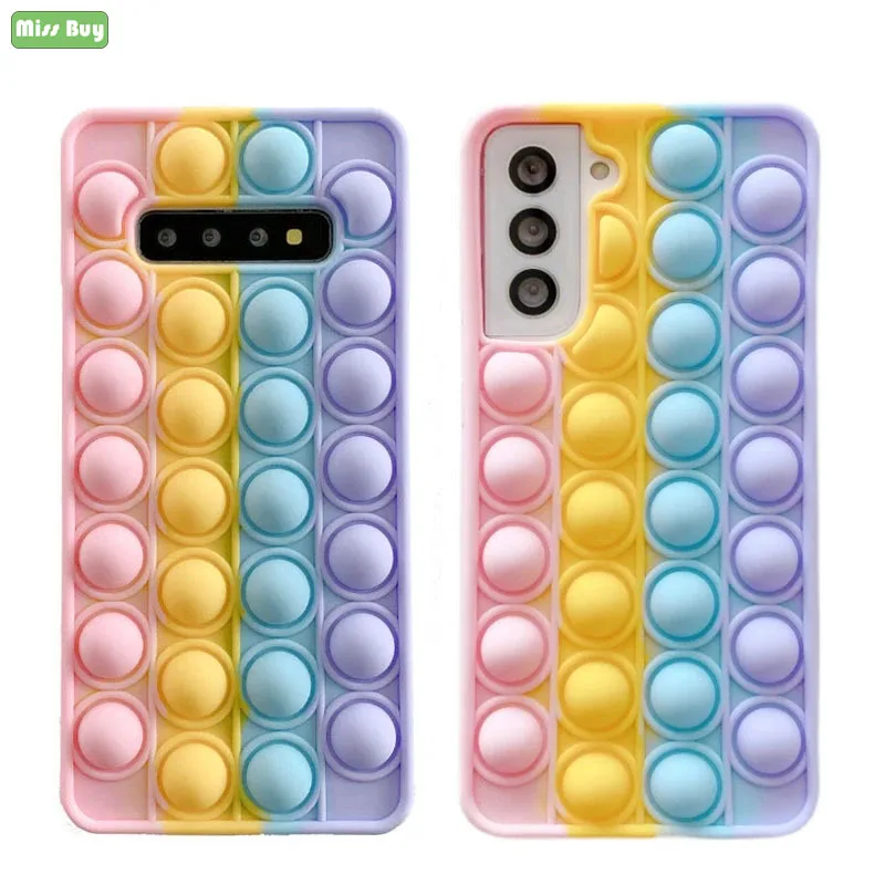 

Push it Bubble Fidget Reliver Stress Case For Samsung Galaxy A32 5G A10E A11 A12 5G A20E A21 A21S A30 A50 A50S A52 A70 A70S A72