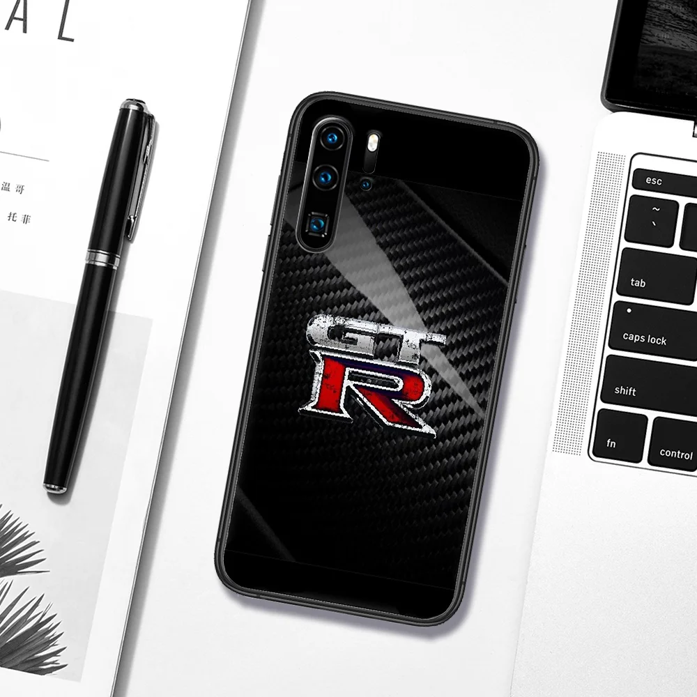 

Sport Car GTR Phone Case For Huawei P Mate 10 20 30 40 Pro Lite Smart 2019 2021 black Bumper Tpu Cell Soft Back Trend Hoesjes