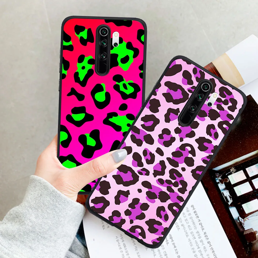 Модный чехол для телефона с коровьим рисунком розовый черный белый корова