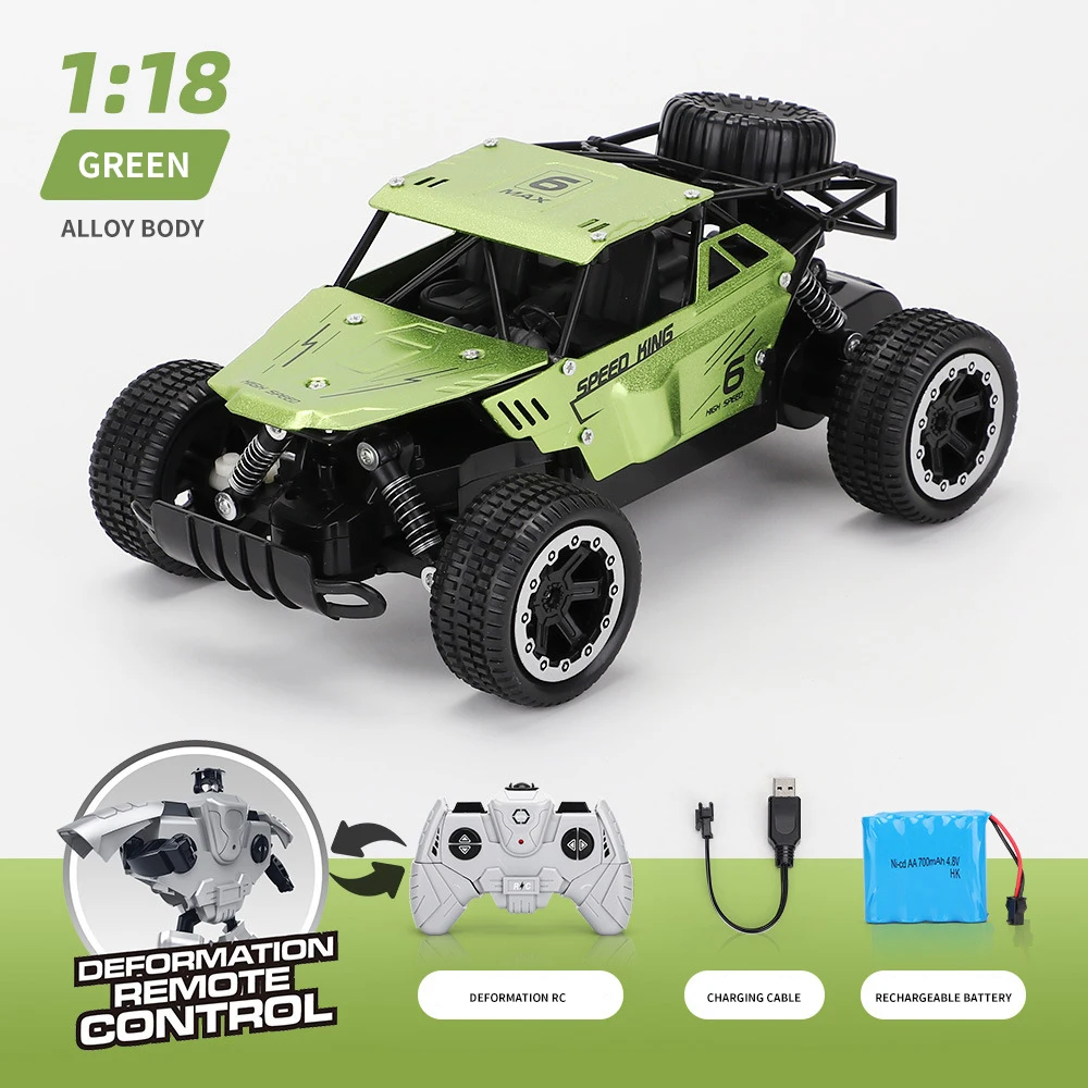 Green 1:18 электрический RC автомобиль Рок Гусеничный пульт дистанционного управления игрушки автомобили на радиоуправлении led внедорожная игрушка грузовик для детей подарок на день рождения - Цвет: Green
