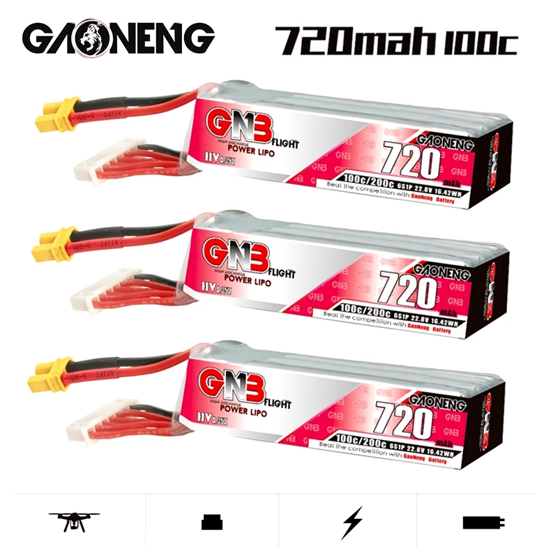 1-5 шт. GAONENG GNB 22 8 в 720 мАч 6S 100C/200C HV | Игрушки и хобби