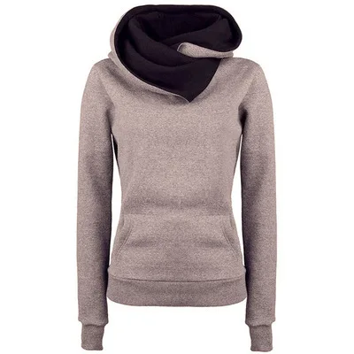 Spring Women Grey Hooded Sweatshirt Ladies Pullover Long Sleeve Top Sport Clothing Oversized Hoodie 3xl 4xl Girls Hoodies Female | Женская