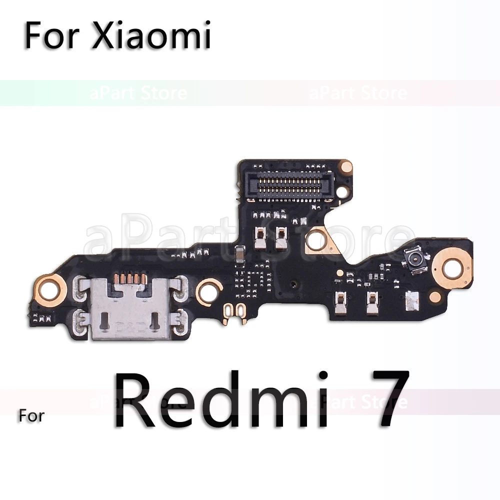 For Redmi 7 Для Xiaomi mi Red mi Note 5 5A 6 7 Plus Pro Global USB Дата зарядный порт зарядное устройство док-станция гибкий кабель Замена - Цвет: For Redmi 7