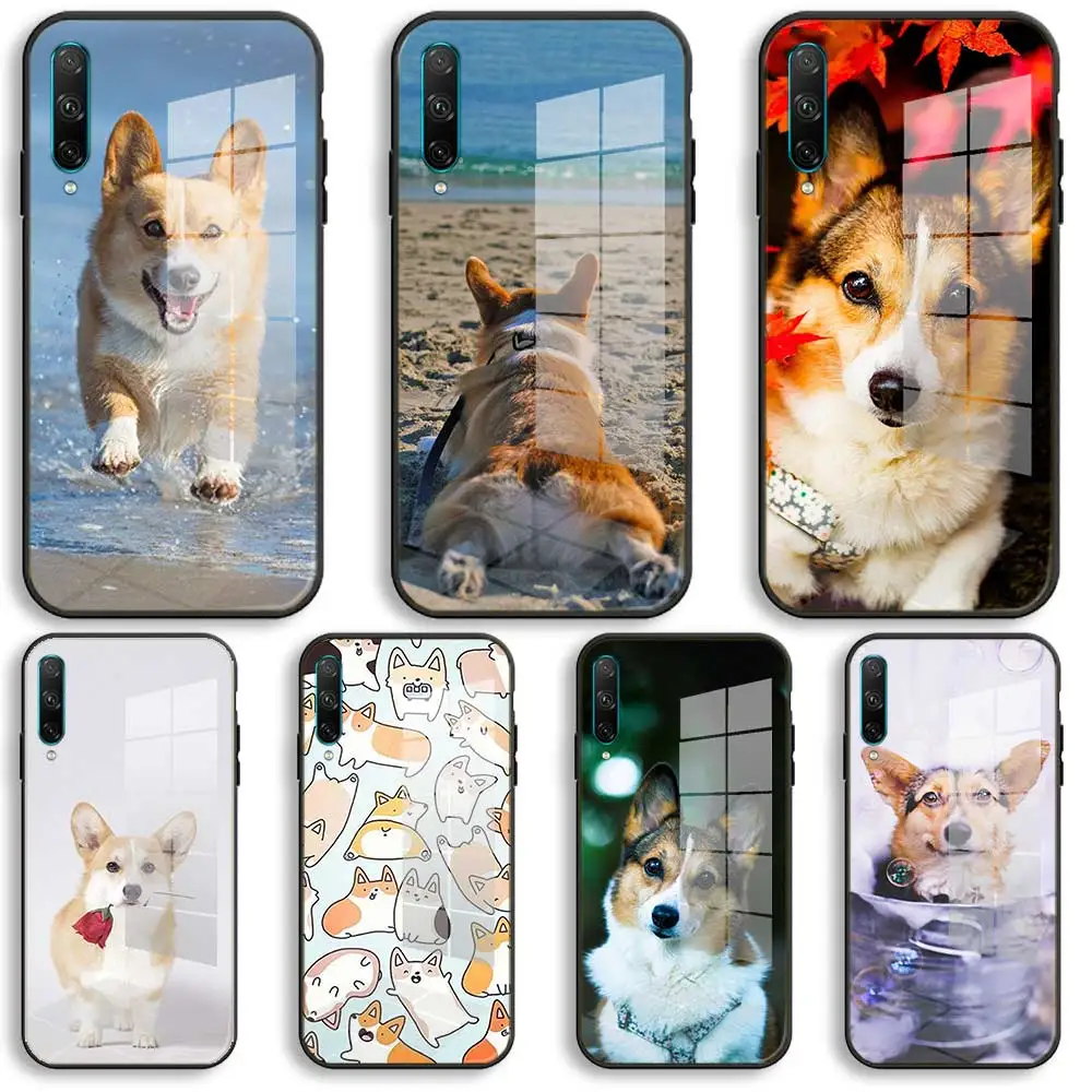 Nayida симпатичный корги собака Мягкий силиконовый чехол для Huawei Honor 50 30 20 10 Lite Pro 10i 20i 9a X9A 8a X8 8X X8A X7A стеклянный чехол