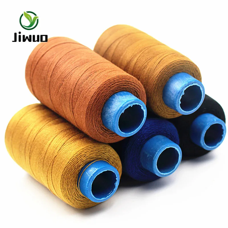 

Jiwuo 1500 Yards 203 Sewing Machine Polyester Thread Spools for All Purpose 3 Strand Sewing Quilting Hand Stitching Thick Line