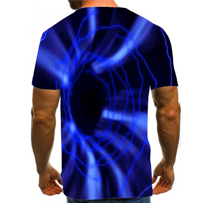 

2021 Men's Wormhole T Shirt Space T-Shirt Funny Top For Women/Men Psychedelic Tshirt Mens Clothes Swirl Tees