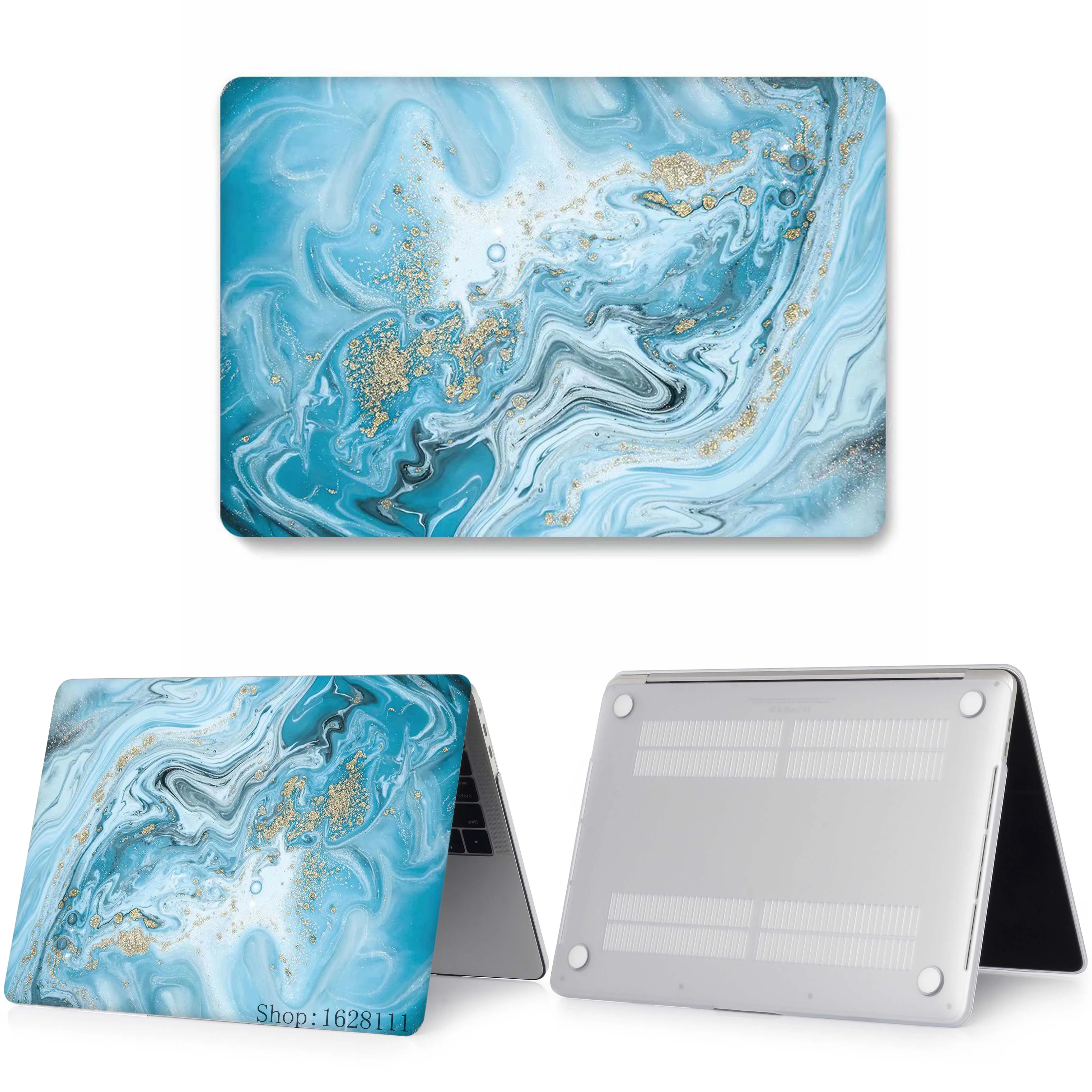 Мраморный цветной чехол для ноутбука MacBook Air Retina Pro 11 12 13 15 16 дюймов 2020 + с сенсорной