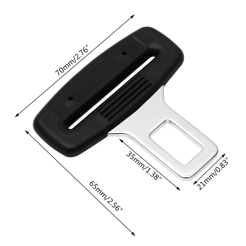 

Car Seat Belt insert Clip Silencer Metal Tongue safety strap life bell fastener Buckle Auto for Most Vehicle 2pcs