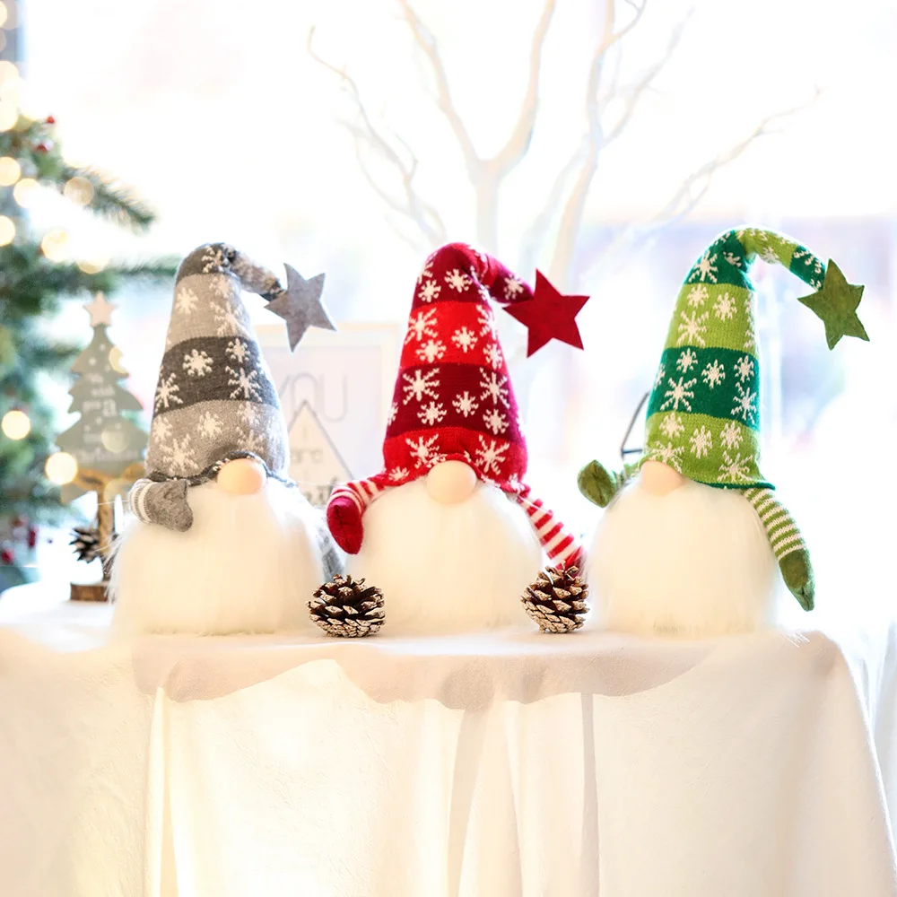 

Рождественская светящаяся карликовая кукла без лица, плюшевые куклы, украшения для детей, подарки, рождественские украшения, Рождество