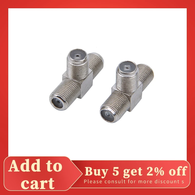 

2 PCS 2-Way F-Type Combiner TV Coaxial Connectors RF Adapters Joiners