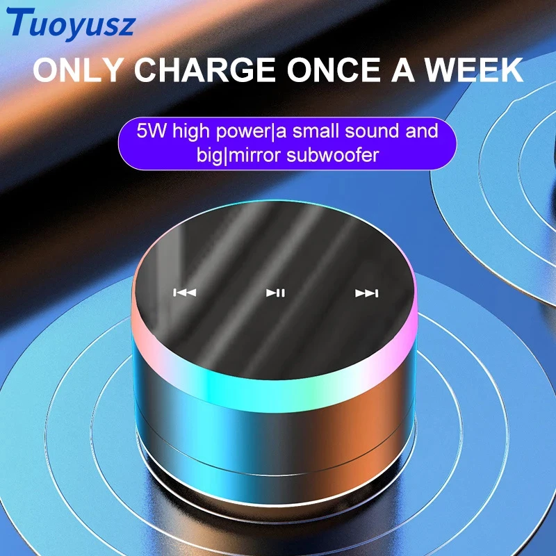 

Wireless Bluetooth Speaker Mini Portable Outdoor Small Steel Cannon Home Audio Car Subwoofer Voice Announcement Reminder