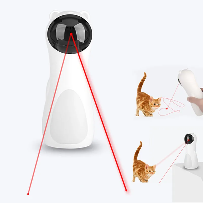 

Invigorating Pet Cat Led Laser Toys Adjustable Usb Charge Electric Laser Interactive Cat Toy Smart Automatic Teaser Kitten