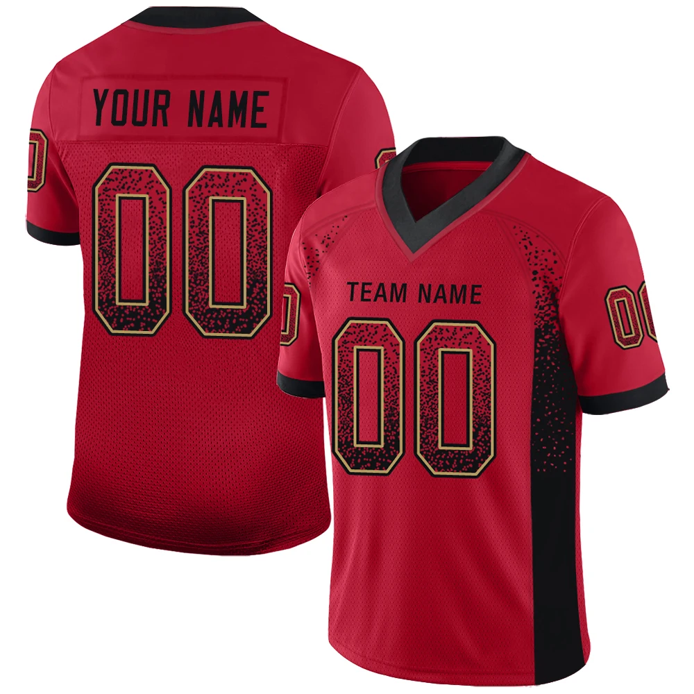 Customized Football Jersey Print Team Name/Number Personalized Design Stretch Football Game Breathable Jersey for Men/Lady/Kids