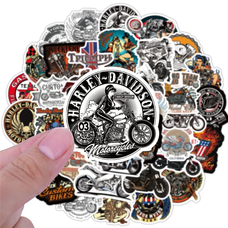 10/30/50 шт. стикеры Harley Davidson Мультяшные граффити наклейки для ноутбука скейтборда