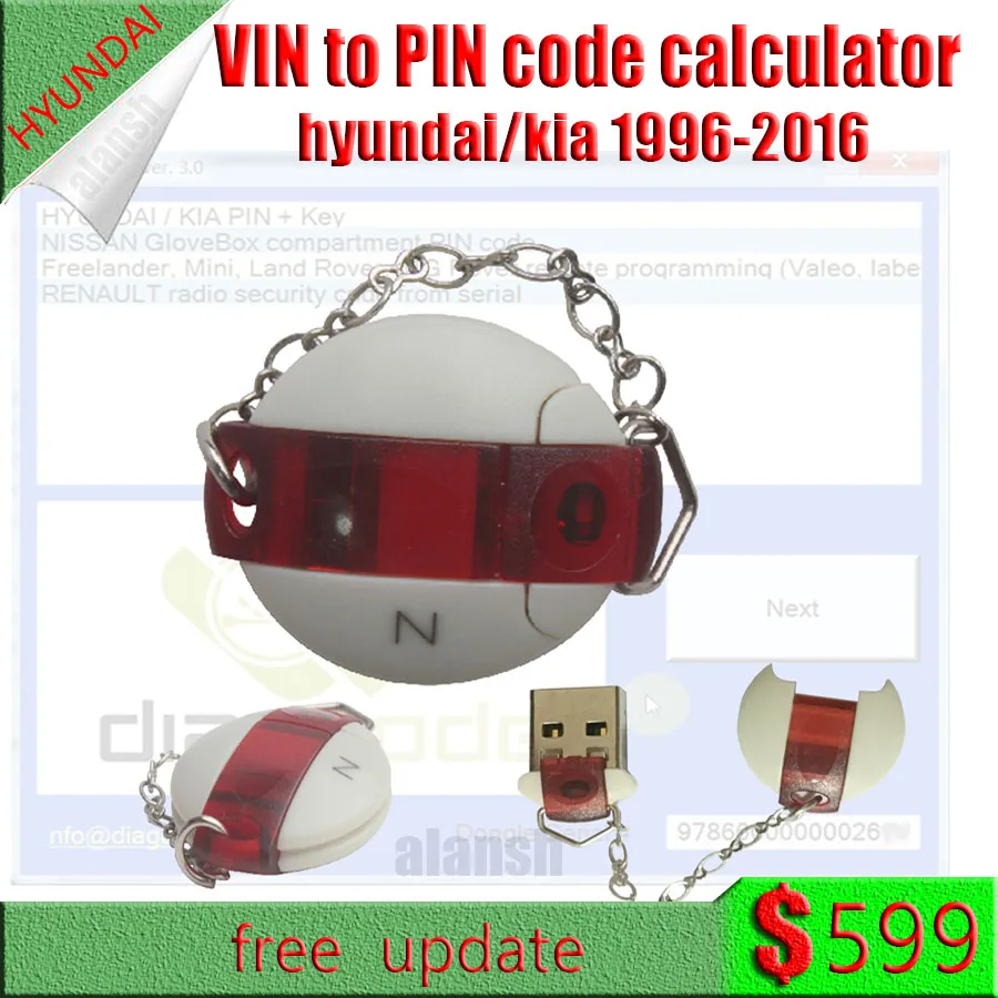 Горячая Распродажа 2020 года! VIN-Pin-код код ключа калькулятор для Hyundai и Kia Online в
