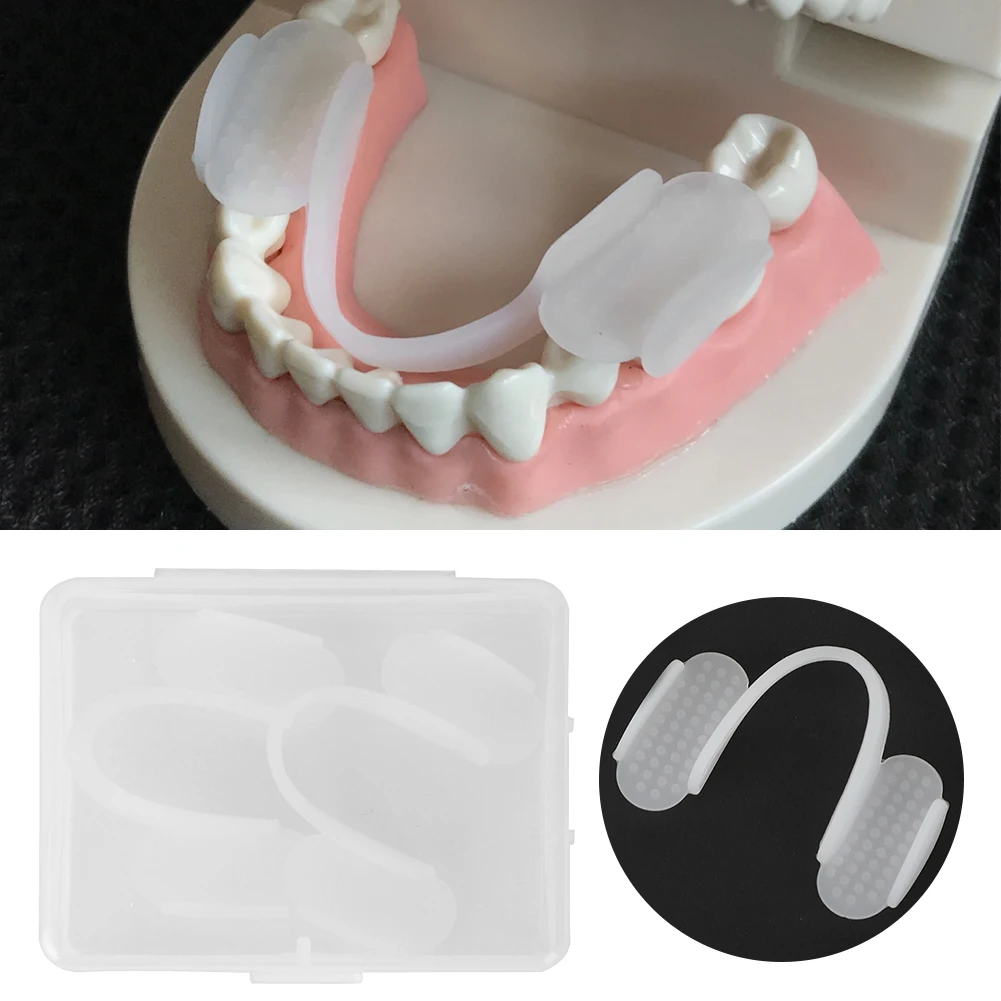 

Silicone Comfortable Snoring Mouthguard Night Anti-wear Anti-slip Granules Teeth Brace Mouthpiece Sleeping Molar Tooth Guard Pad