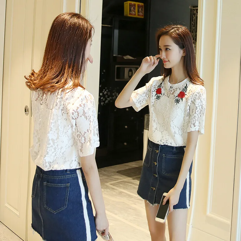 

2020 Women Short Sleeve Shirt Top Garment beige